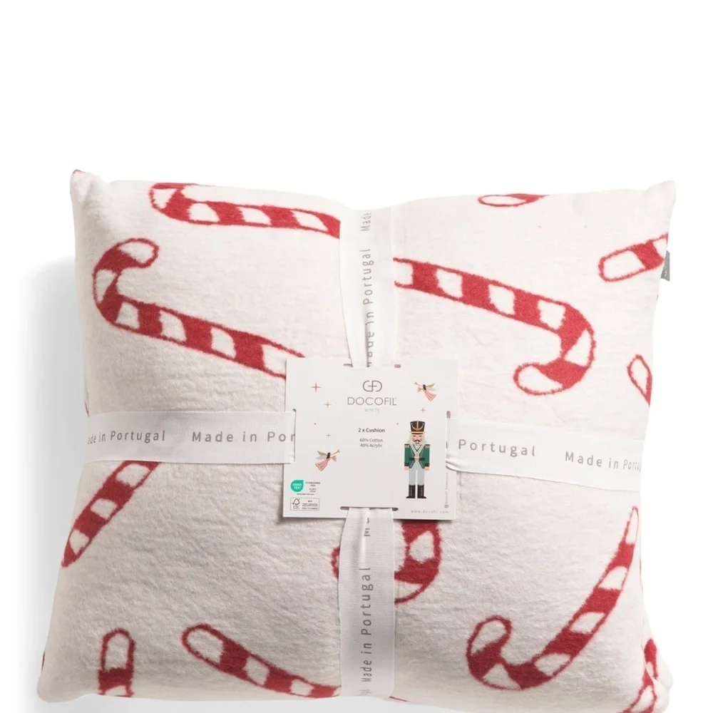 Made in Portugal Christmas candy cane 20 x 22 pack pillows